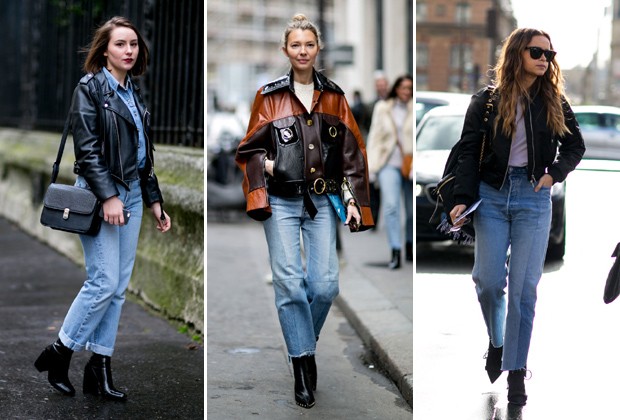 A jaqueta perfecto é combinação infalível para a "mom jeans" (Foto: Imaxtree)