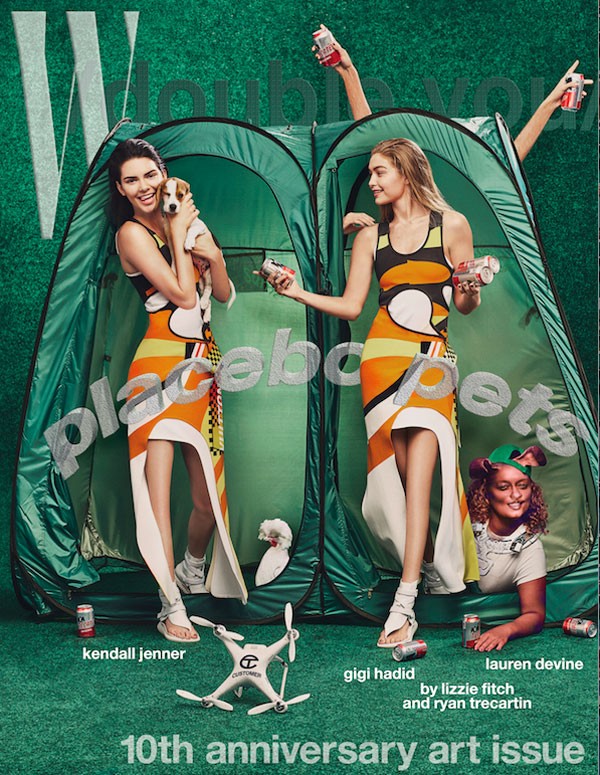 Kendall Jenner e Gigi Hadid na capa da revista W (Foto: Divulgação)