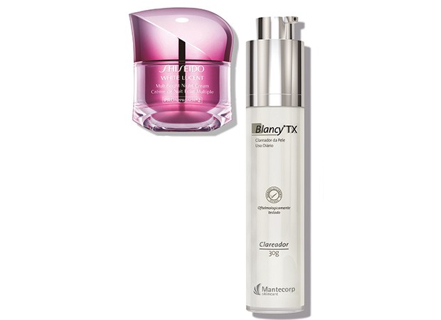MultiBright Night Cream, Shiseido, R$ 524. Blancy TX, Mantecorp, R$ 135 (Foto: Reprodução)