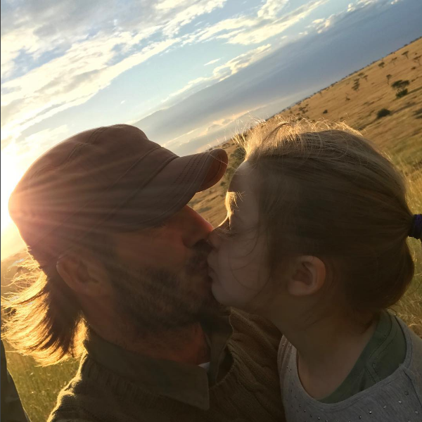 "Beijo para o papai", escreveu Beckham na legenda (Foto: Reprodução/Instagram)