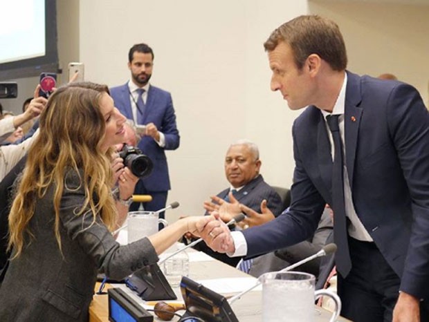 Gisele e Macron (Foto: Reprodução/Instagram)