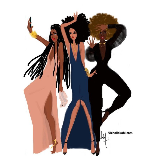 As empoderadas e lindas mulheres negras de Nicholle Kobi (Foto: Reprodução Instagram)