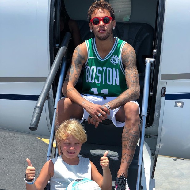 Neymar e Davi Lucca (Foto: Reprodução/Instagram)